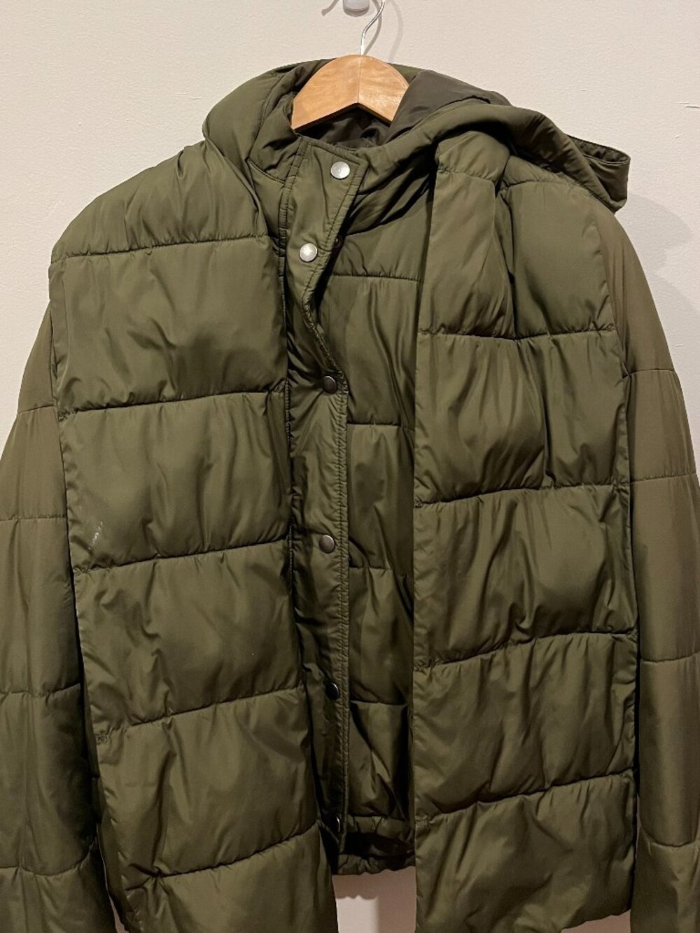 ASOS green Vero Moda puffer jacket/parka with detachable scarf